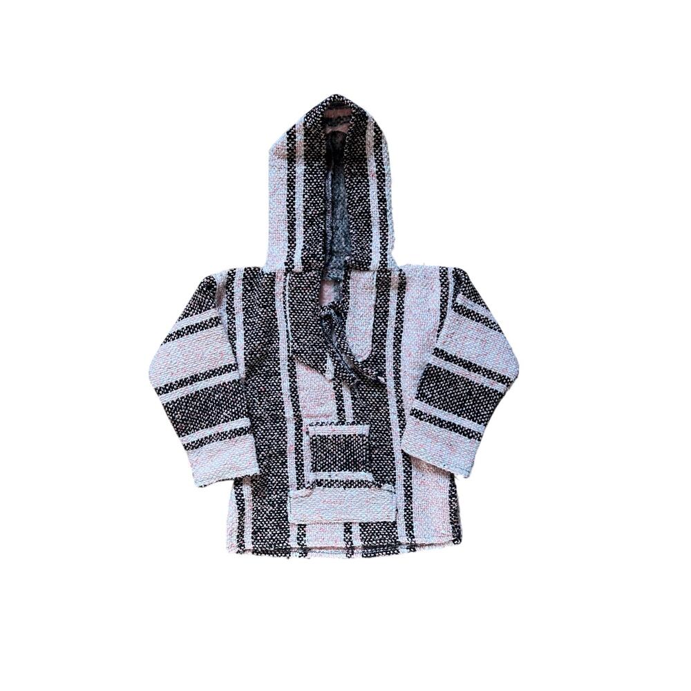 Toddler Baja Hoodie Pink Black Hippie Boho Pullover Size | 2T